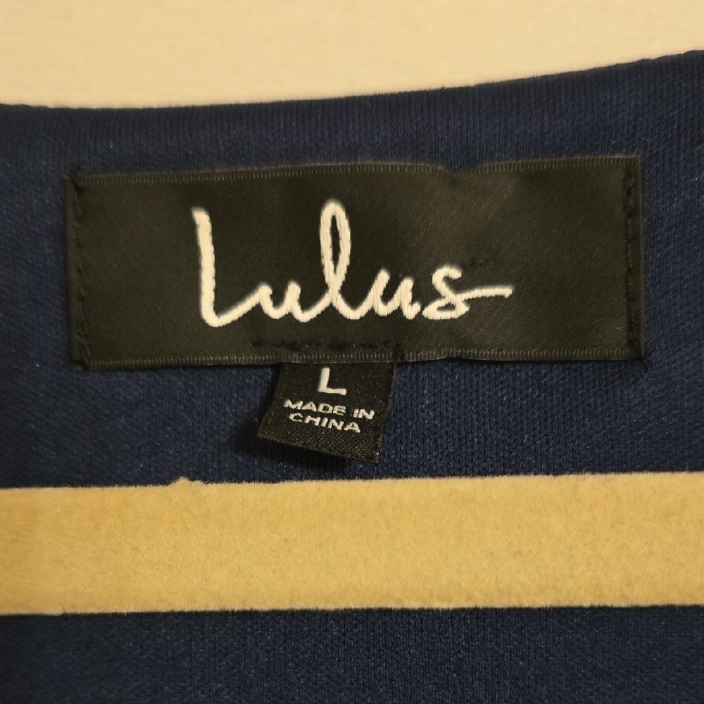 Lulu's Navy Cut Out Tunic Mini Dress - Picture 2 of 11